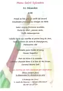Menu Saint-Sylvestre - restaurant ORVAULT